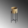 Aberto Design Maceta Decorativa GED-026-A Negro y Dorado
